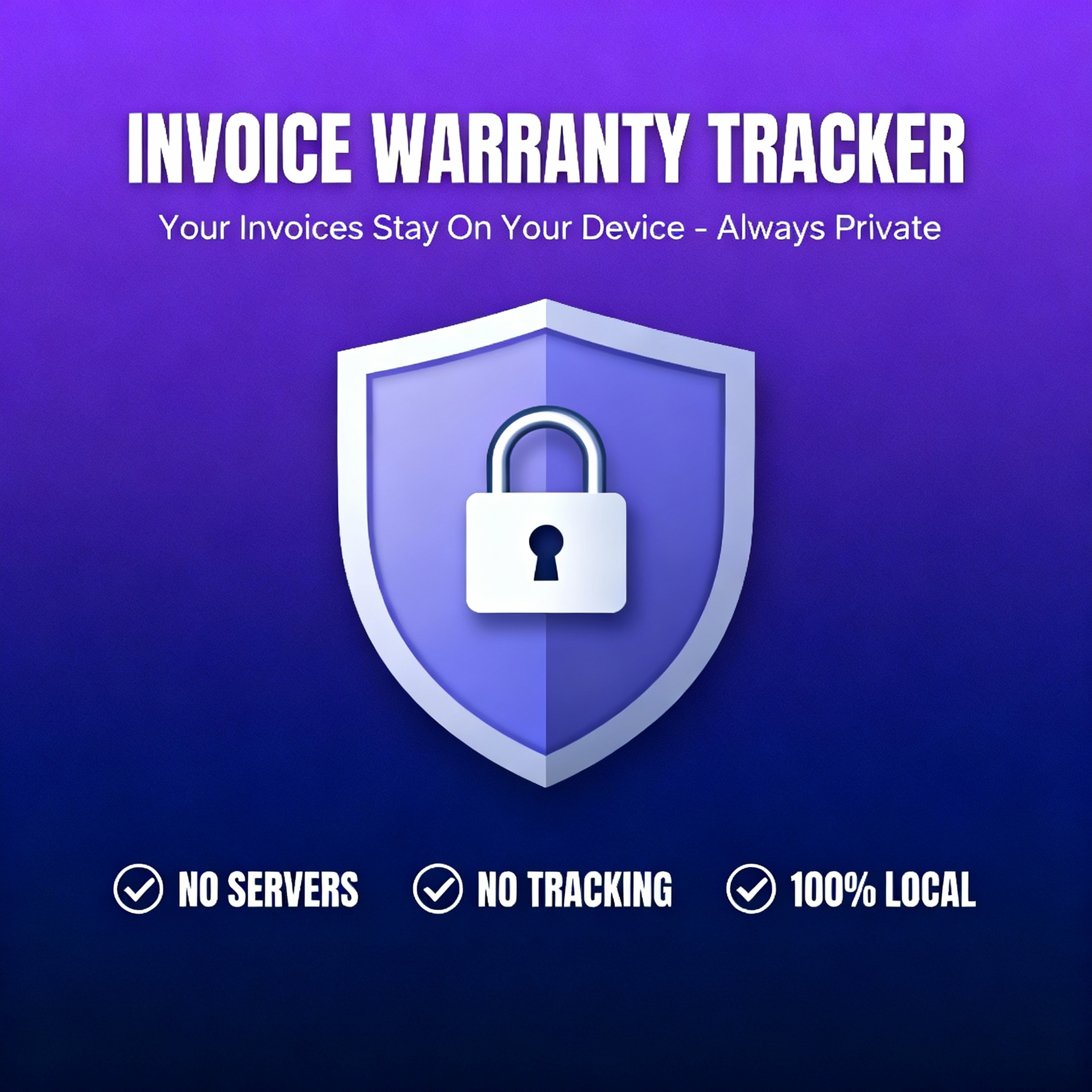 Invoice Warranty Tracker App Screenshot
